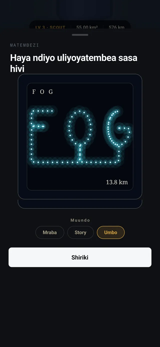 FOG, kwa miguu