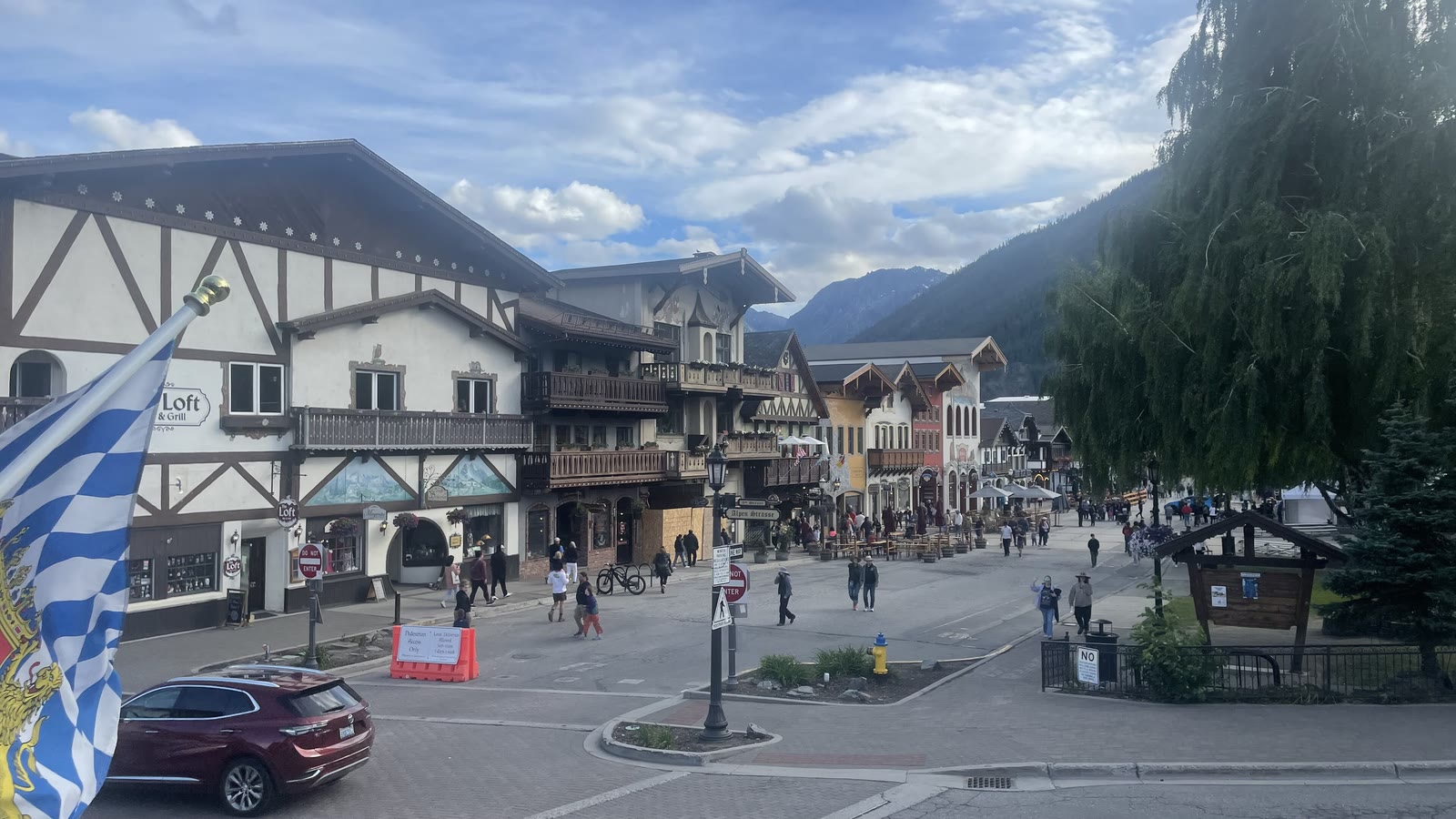 The Bavarian-style village of Leavenworth, Washington, in the Cascades